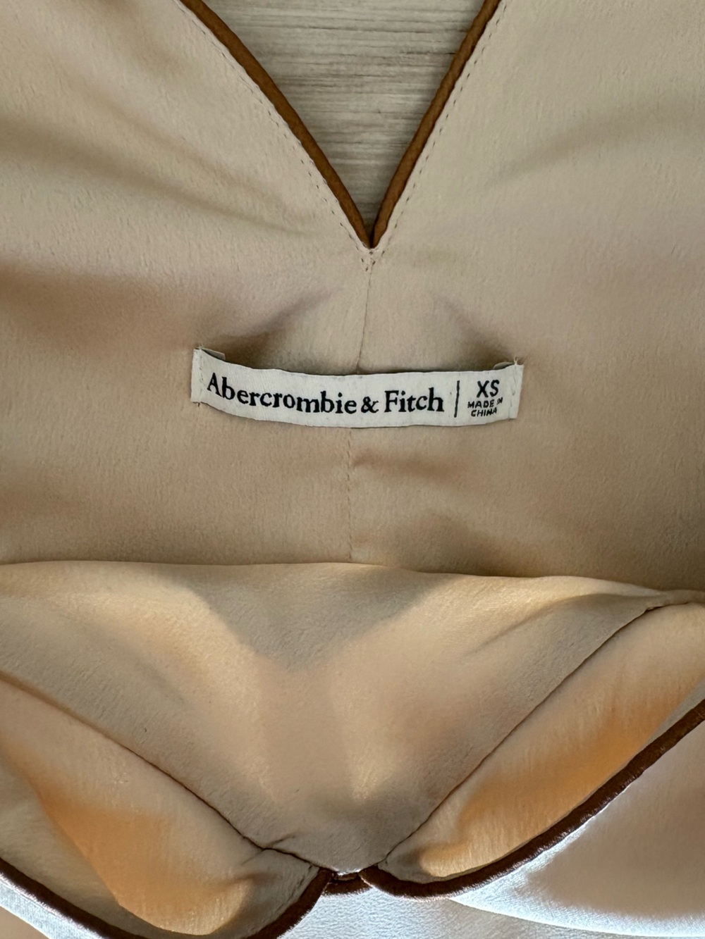 Abercrombie & Fitch Satin Mini Dress in Champagne - Picture 3 of 3